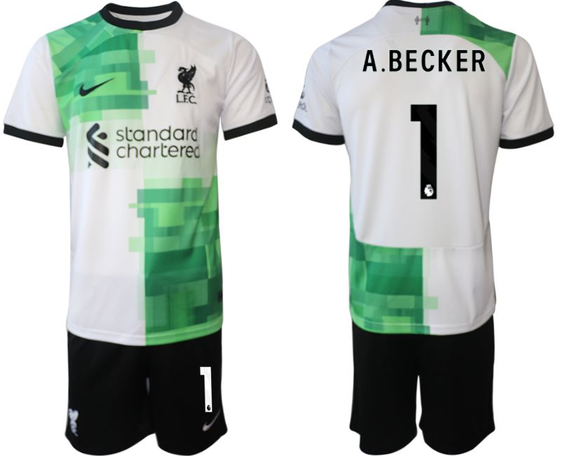 Men 2023-2024 Club Liverpool away white #1 Soccer Jersey->liverpool jersey->Soccer Club Jersey